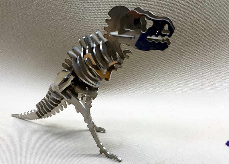 Stainless steel lasercut Dino